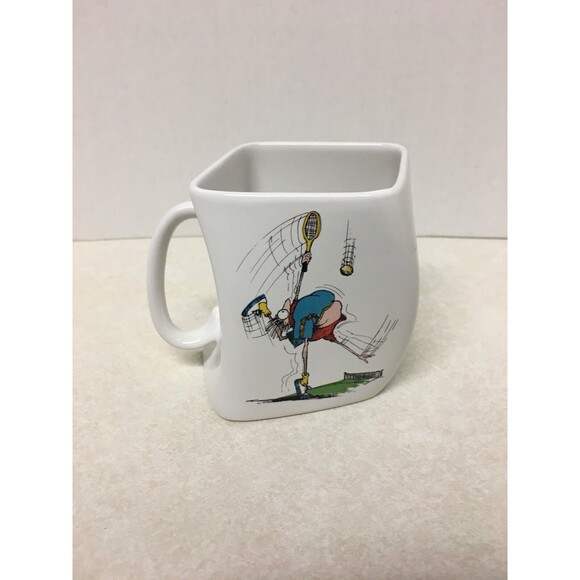 Vintage Golf Gifts Twisted Tennis Coffee Mug 1992 " The Results Of Over-Serve " - Picture 3 of 5